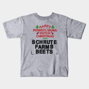 Happy Pennsylvania Dutch Christmas from SCHRUTE FARMS Kids T-Shirt